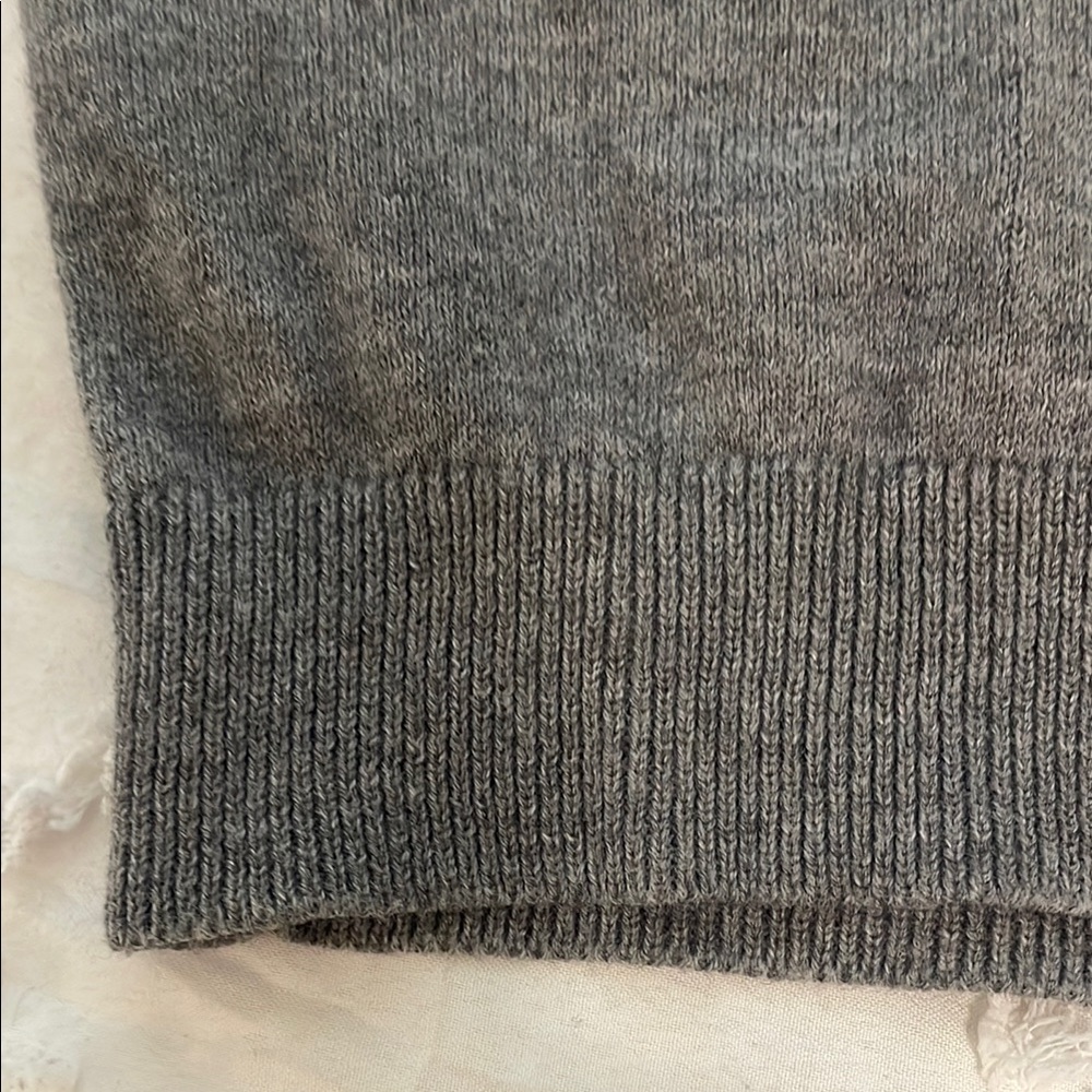Old Navy Gray Cardigan Sweater V-Neck Knit EUC medium TALL - Picture 6 of 10